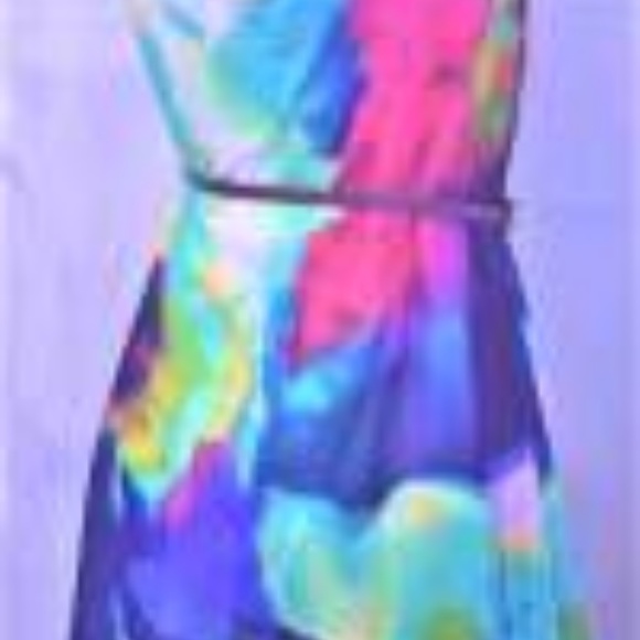 Women's sleeveless colorful dress - Picture 2 of 3